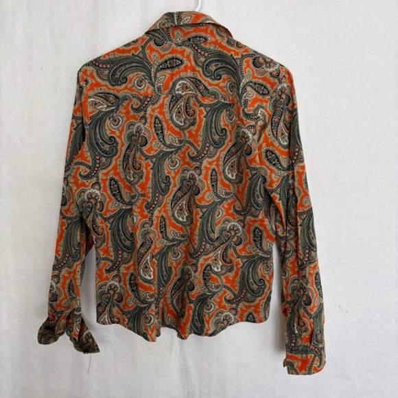 5/$25 Liz & co medium parsley collared button up shirt 124 - Picture 1 of 5